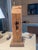 1960s California Modern Sculptural Wood Lamps With/Leonard R. Foss Shades Palm Springs - a Pair For Sale - Image 9 of 12