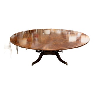 Fine Regency Style Round Expanding Dining Table For Sale