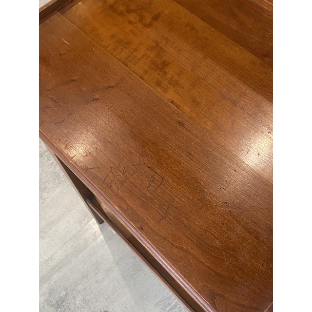 Vintage Side Table in Cherry Wood, 1950s For Sale - Image 9 of 18
