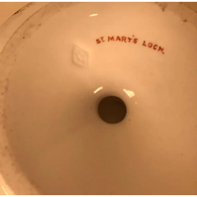 Pair of 19th Century Antique English Hand Painted Porcelain Compotes For Sale - Image 11 of 13