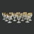 Glass Mid-Century Crystal Glasses in the style of Saint Louis, 1950s, Set of 33 For Sale - Image 7 of 15