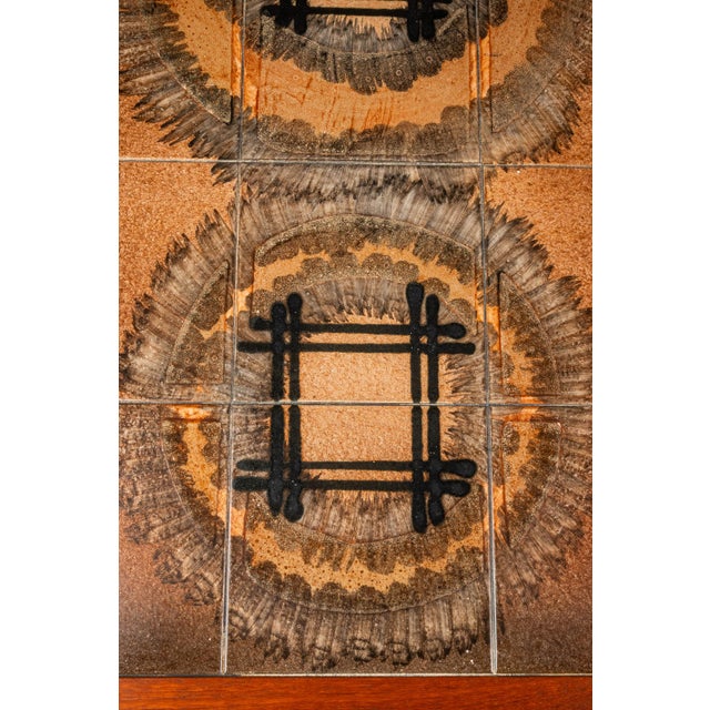Danish Mid-Century Modern Coffee Table in Teak W/ Ceramic Tile Mosaic Inlay by Johannes Andersen, Denmark, C. 1970's For Sale - Image 15 of 18