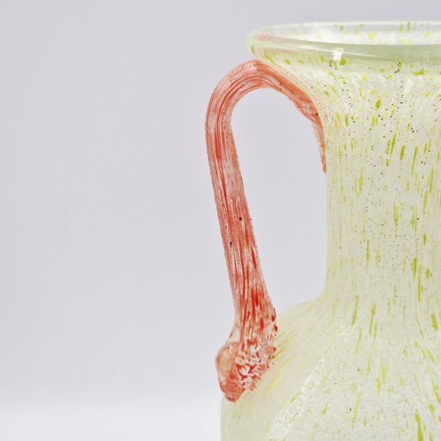 Green Vintage Murano Scavo Vase, 1970s For Sale - Image 8 of 18