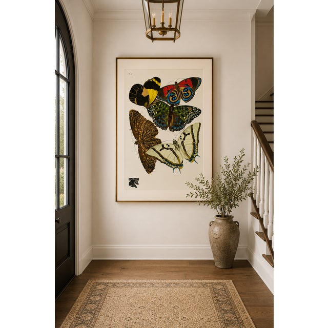 Art Deco Butterflies by E. A. Séguy, Vintage Art Print Reproduction, 32" X 48" For Sale In Buffalo - Image 6 of 13
