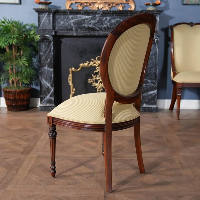 Wood Niagara Furniture Round Back Mahogany Side Chair For Sale - Image 7 of 8