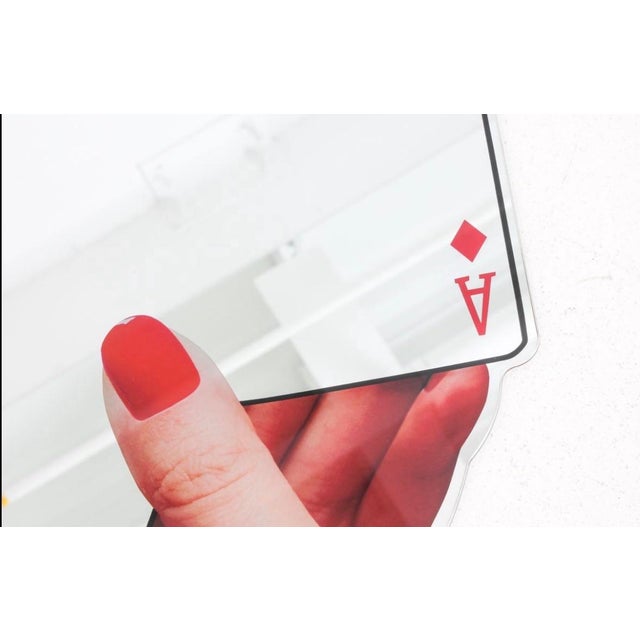 Pop art style poker mirror by Seletti designed in collaboration with Giampiero Romano. Marked on back. Italy, 20th...
