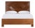 Swirl Rattan Standard Bed Queen, Golden Mahogany For Sale