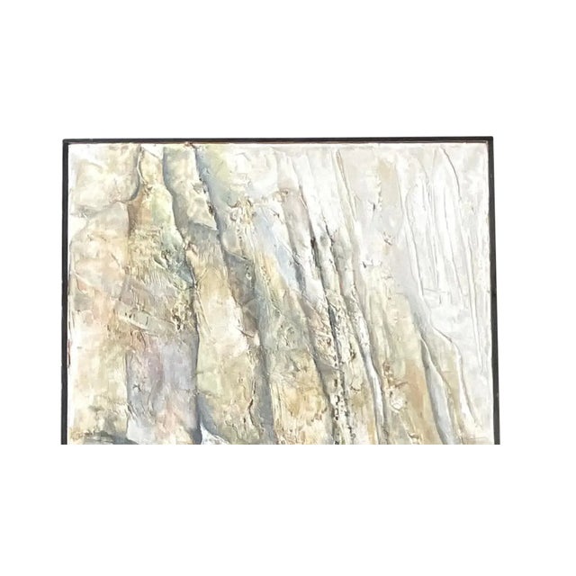 Vintage Midcentury Abstract Original Oil Painting For Sale - Image 10 of 12