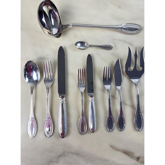 Empire Style Silver Cutlery Set, Italy, 1990s, Set of 101 For Sale - Image 10 of 15