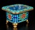 Metal Chinese Antique Cloisonne Censer Brass Incense Burner Turquoise Enamel For Sale - Image 7 of 13
