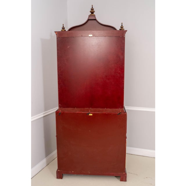 Maitland-Smith Chinoiserie Decorated Secretary Desk Cabinet For Sale - Image 16 of 18