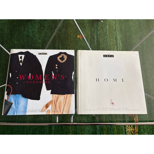 Stylish set of two vintage Chic Simple hardcover coffee table books by Kim Johnson Gross and Jeff Stone: Home and Women’s...