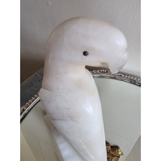 Vintage Alabaster Parrot Bookends For Sale - Image 9 of 15