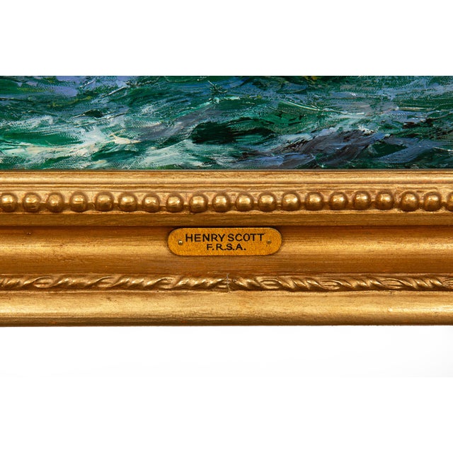 Fine Maritime Seascape Painting of American Clipper Ships by Henry Scott For Sale - Image 9 of 15