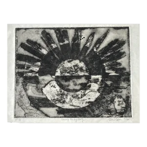 Sue Cohen Chasing the Big Wooly Collagraph
