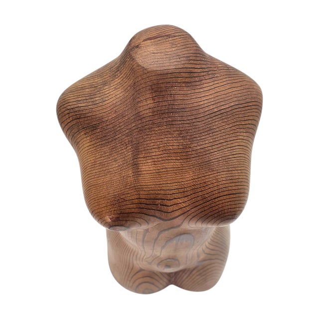 Robert Buckland Carved Wood Female Torso Sculpture, American Studio Art, 20.5" For Sale - Image 12 of 16