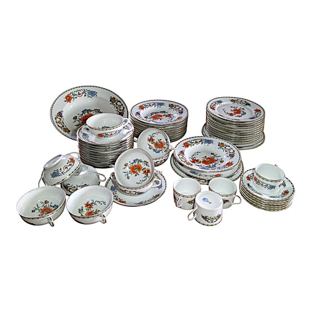 Dinner Service in Limoges Raynaud Porcelain, 1960s, Set of 58 For Sale - Image 9 of 9