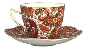 1950s Rosina English Bone China Tea Cup & Saucer Set- 2 Pieces