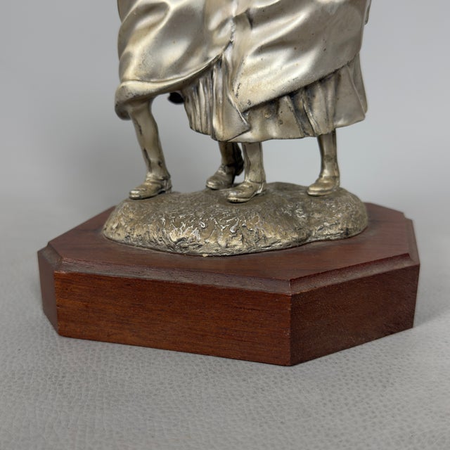 Silver-Plated Brass Sculpture of Carabinieri in the Storm by A. Berti, 1950s For Sale - Image 11 of 16