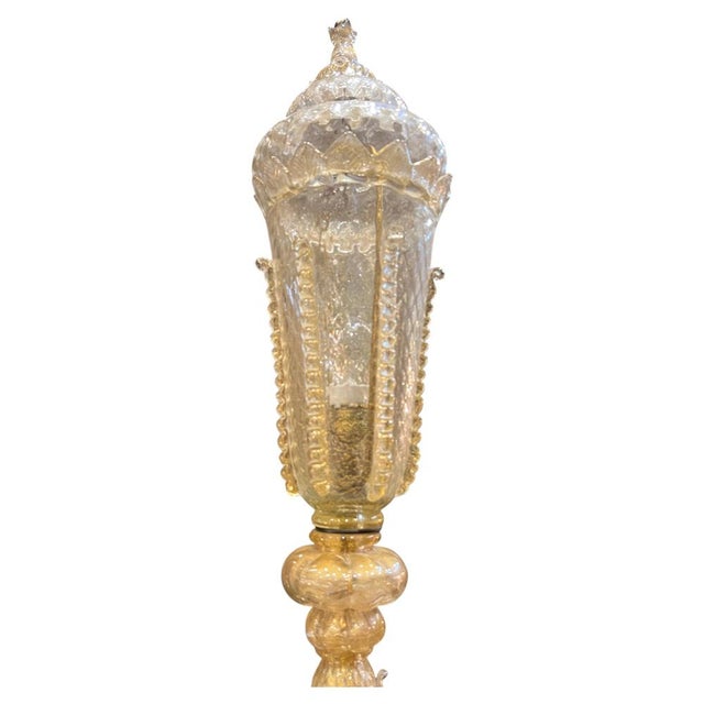 Floor Lamp in Gold and Murano Glass, 1960 For Sale - Image 16 of 16