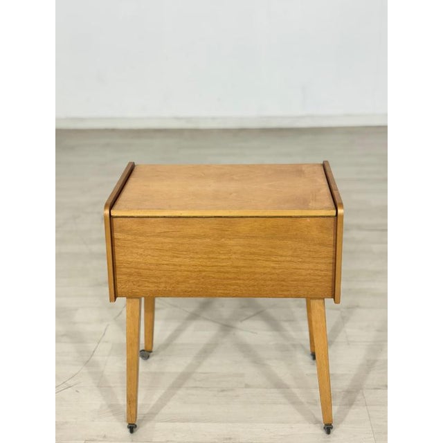 Brown Mid-Century Sewing Table with Drawers For Sale - Image 8 of 9