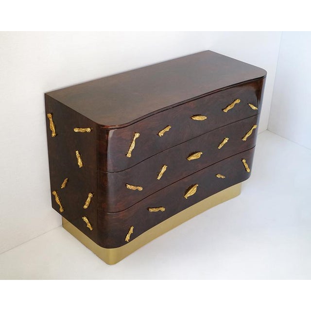 Vintage Chest of Drawers in Burl, 1980s For Sale - Image 3 of 8