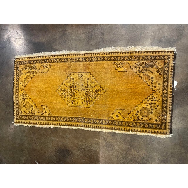 Gold 1990 Old Persian Tabriz Area Rug 1'8" X 3'9" For Sale - Image 8 of 8