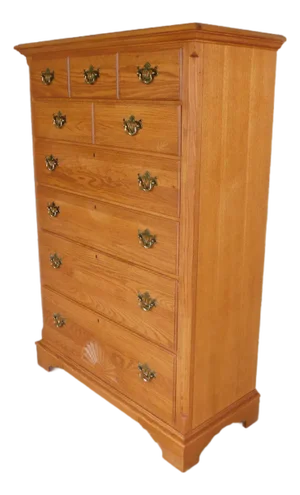 Thomasville American Oak Collection Georgian Style Tall Chest