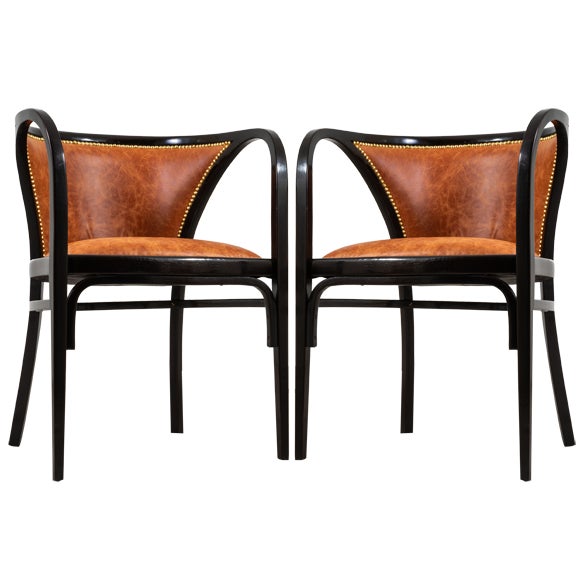 Set of Beech Armchairs by Marcel Kammerer for Thonet For Sale