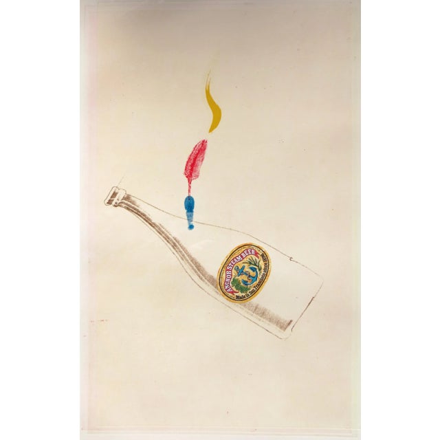Artist: Tom Marioni – American (1937- ) Title: Finger Print Year: 1991 Medium: Color soft ground etching with sugar lift...