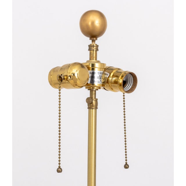 Pair of Robert Kuo Spiral Bulb Form Gilt Brass Floor Lamps For Sale - Image 9 of 10