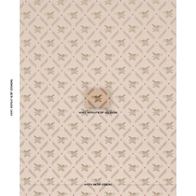Inspired by a 1960s trellis wallpaper from our archive, Lolaire is an updated lattice design with a hand-drawn eagle motif...