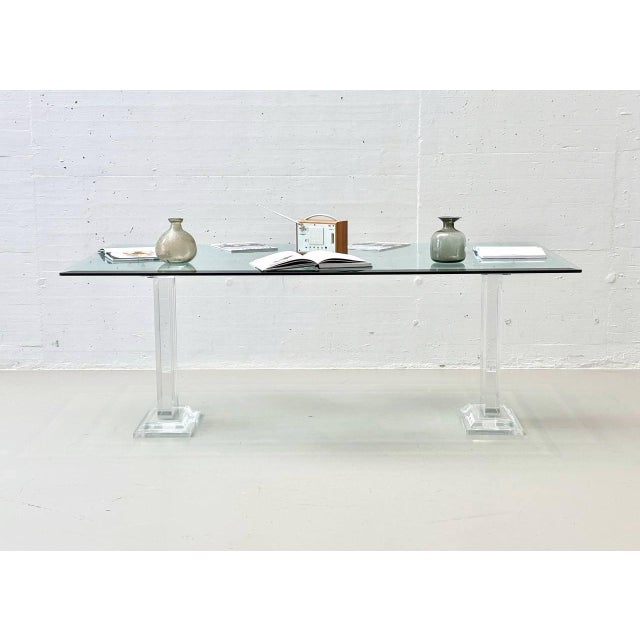 Glass Table in Acrylic Glass by Fabianart, 1980s For Sale - Image 8 of 18