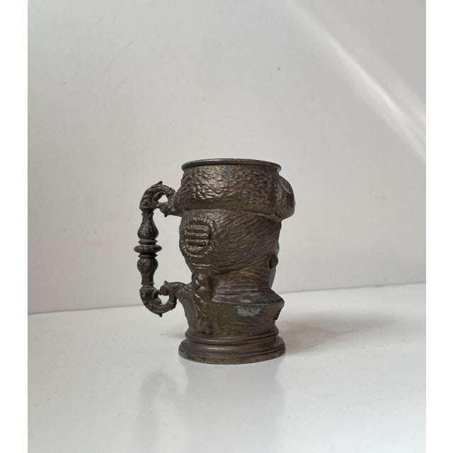 Antique Admiral Bust Pencil Holder in Metal, 1890s For Sale - Image 5 of 8