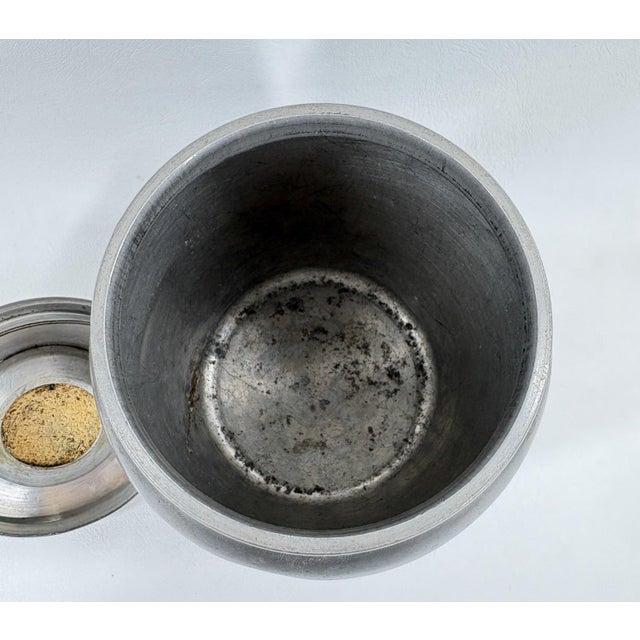 Metal Signed Art Deco "Garant" Pewter Lidded Humidor Jar, Spain - 1930s For Sale - Image 7 of 8