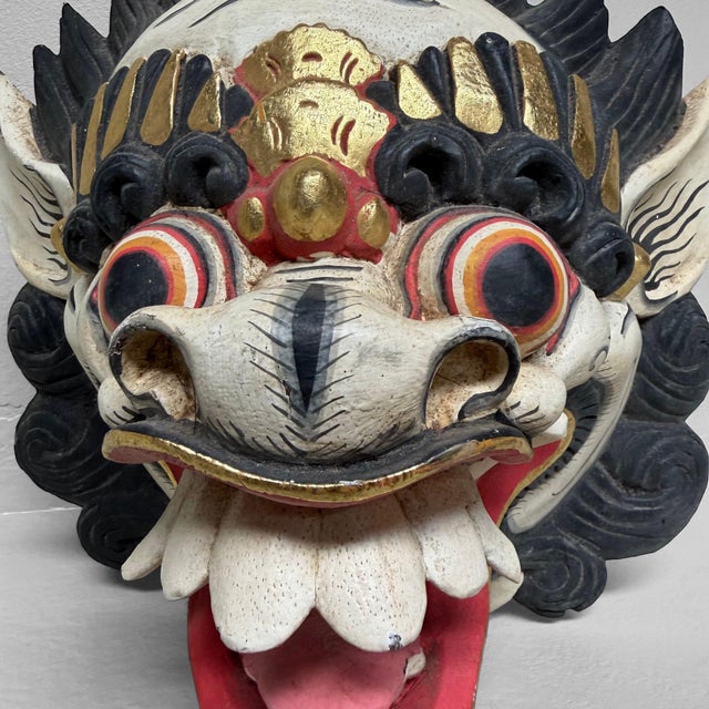 Wooden Barong Mask Wall Decoration, 1980s, Indonesia For Sale - Image 6 of 10