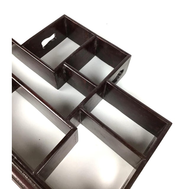 Brown R 1910s Chinese Ming Style Nic Nac Shelf 12 X 9 X 2 For Sale - Image 8 of 13