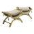 Baroque Style Light Brown Bench Gold Leaf Details For Sale