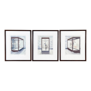 Framed Limited Edition Surrealist Zebra Prints Signed “Rocha ’84” - Edition 10/200 - Set of 3