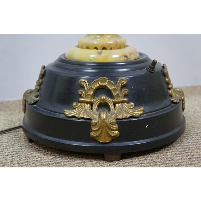 Vintage Art Deco Illuminated Smoking Stand Amber Glass Floor Ashtray Smoke Stand For Sale - Image 13 of 18