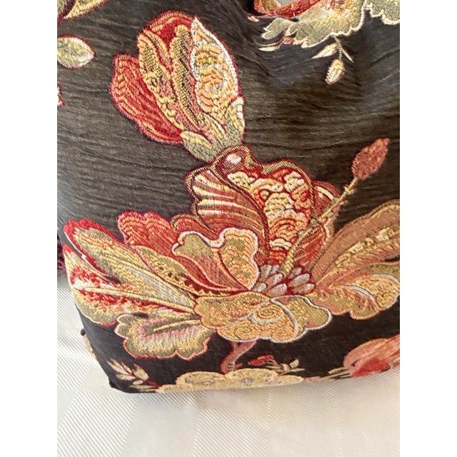 Purple Vintage Diamond Cut Chenille Pillows With Rosette, a Pair For Sale - Image 8 of 11