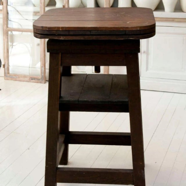 Vintage Oak Sculptor Stand For Sale - Image 4 of 6