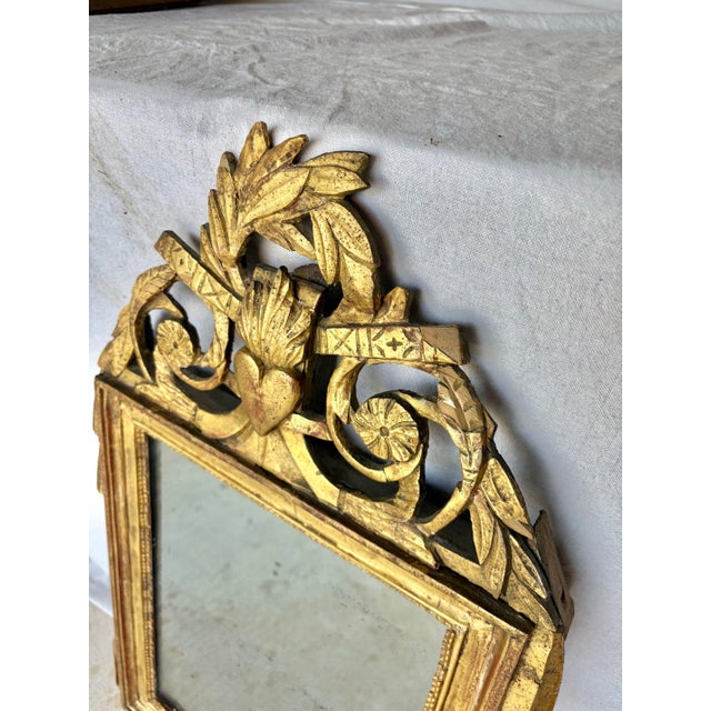 Late 19th Century French Louis XVI Giltwood Wall Mirror For Sale - Image 4 of 12