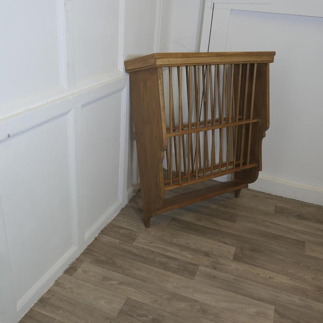 Pine Kitchen Wall Hanging Plate Draining Rack, 1970s For Sale - Image 4 of 7