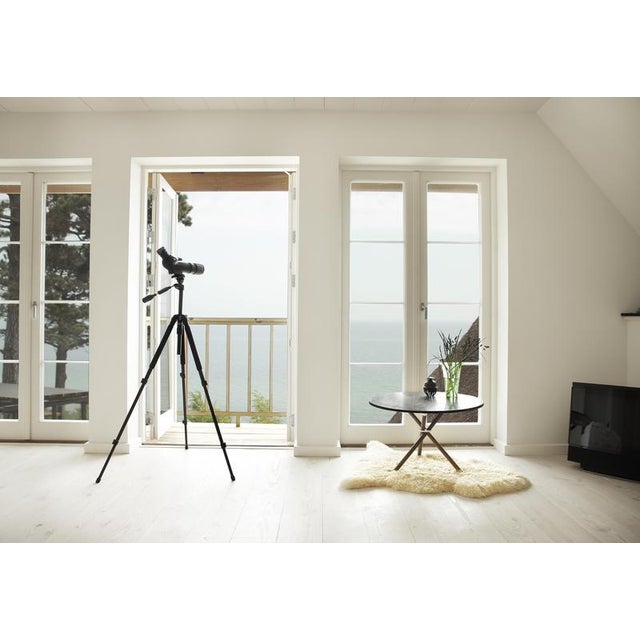 Contemporary Daphne Coffee Table with Dark Concrete Top and Dark Oak Legs by Eberhart Furniture For Sale - Image 3 of 9