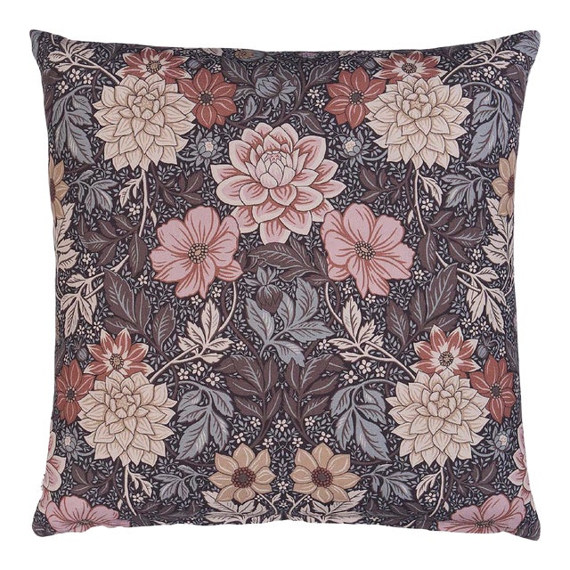 Boråstapeter Dahlia Garden Pillow In Brown & Pink For Sale
