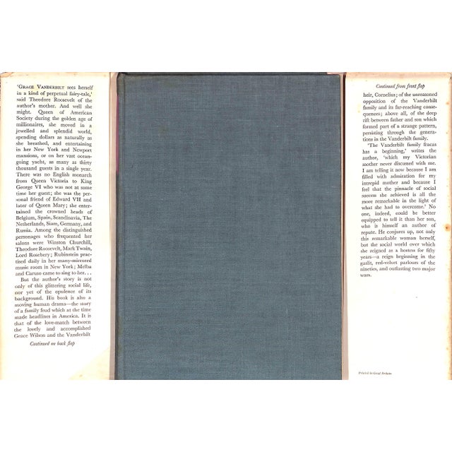 "The Vanderbilt Feud: The Fabulous Story of Grace Wilson Vanderbilt" 1957 Vanderbilt, Cornelius Jr. For Sale - Image 4 of 13