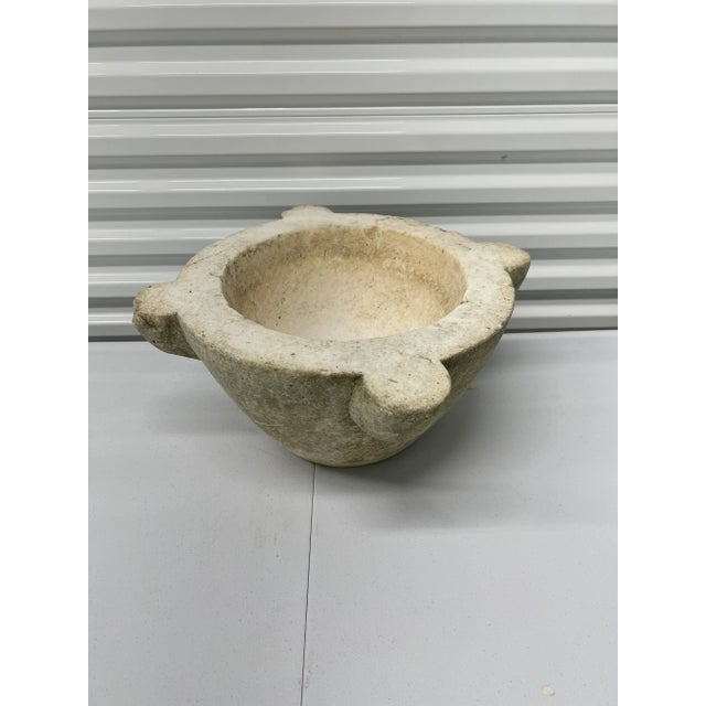 Likely Italian or French, 18th century. An impressive and large mortar carved from a single block of white marble. Showing...