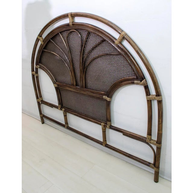 1970s Mid-Century Bamboo and Rattan Double Headboard, 1970s For Sale - Image 5 of 9