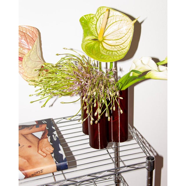 Tall Amber Splash Vase by Mana For Sale - Image 14 of 17